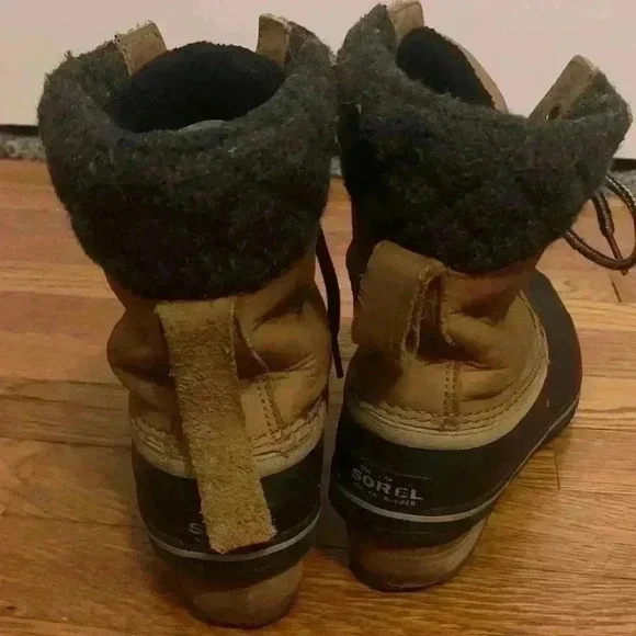 Sorel Slimpack Lace II Duck Boots, Womens Size 7.5 NL2348-286 Elk Black - Picture 6 of 12